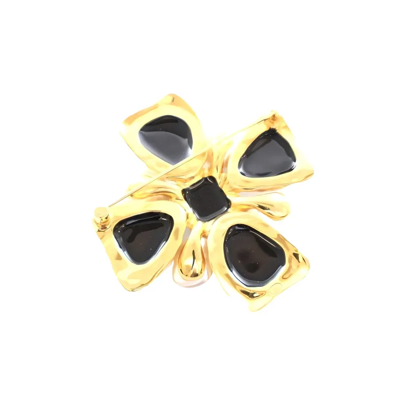 CHANEL Pre-Owned 2023 Resin And Gold Plated CC Costume Brooch-1