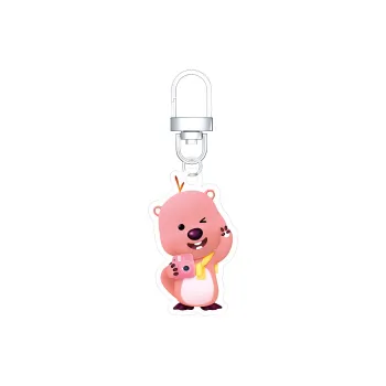 ASOLO Acrylic Steel Keychains Unisex Pink