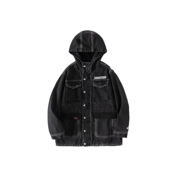 STARTER Denim Jackets Unisex Black