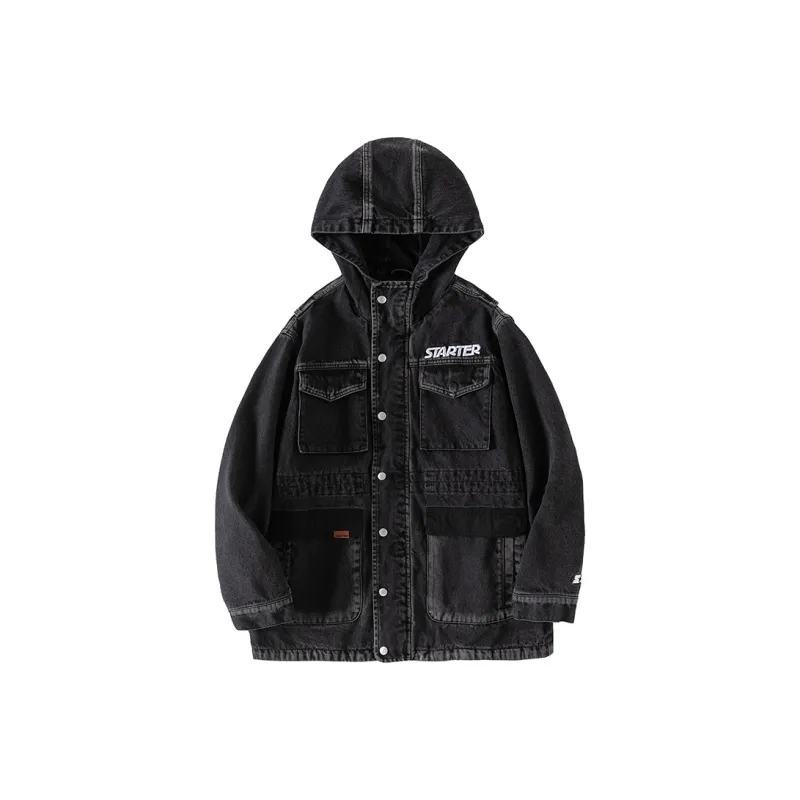 STARTER Denim Jackets Unisex Black-0