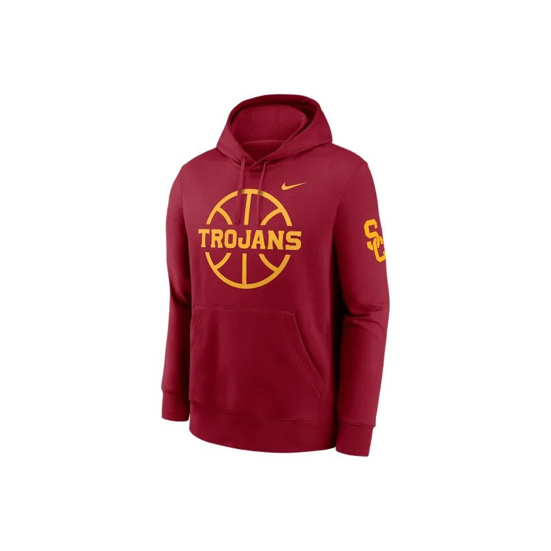 Nike Usc Trojans Club Basketball Icon College Pullover Hoodie-0