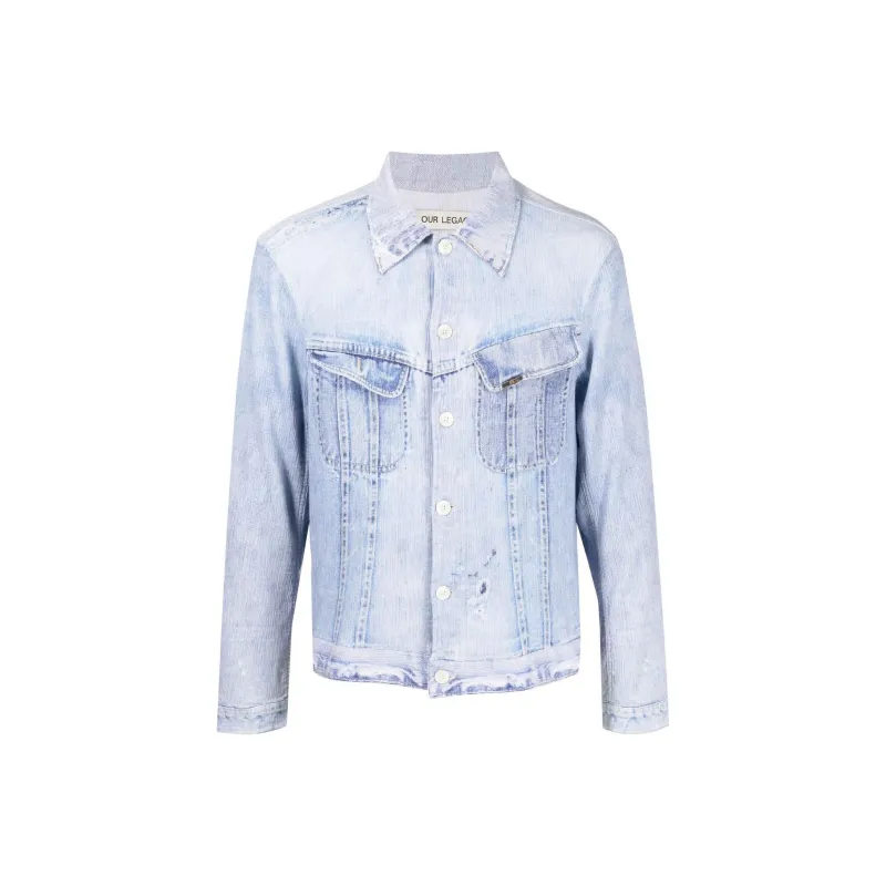 OUR LEGACY Denim Jackets Men Blue-0