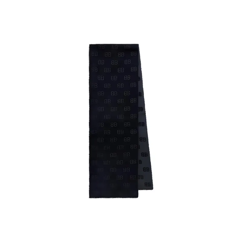 Balenciaga Wool Polyamide Knit Scarves Women's Black-0