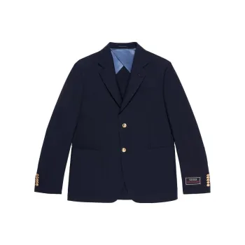 GUCCI Business Suits Coats Men's Blue