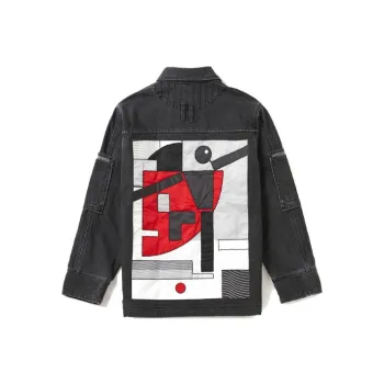 LiNing Denim Jackets Men Denim Gray