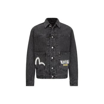 EVISU Denim Jackets Men Black
