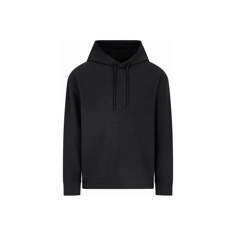 EMPORIO ARMANI Asv Jersey Lyocell Blend Hooded Sweatshirt With All over Lettering-0