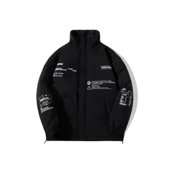 ROCAWEAR Letter Stand Collar Loose Fit Thickened Puffer Jacket Unisex