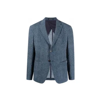 EMPORIO ARMANI SS22 Business Suits Coats Men's Blue