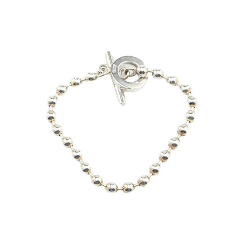GUCCI 2000 2024 Sterling Silver Boule Bead Toggle Bracelet-0