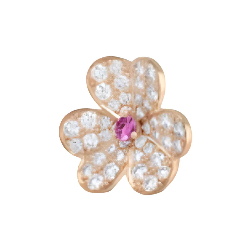 Van Cleef & Arpels Sapphire Diamond Earrings Women's Rose Gold-2