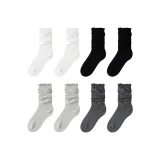 8 Pack (White 2+Black 2+Light Heather Gray 2+Dark Heather Gray 2)