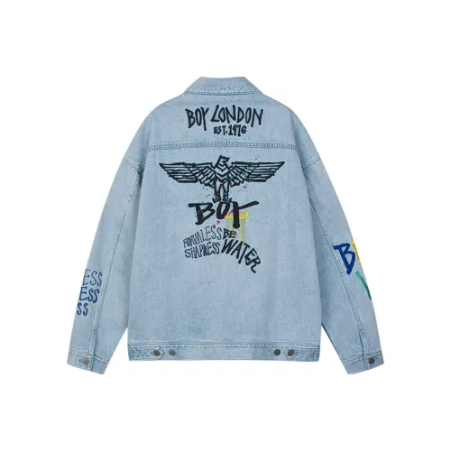 Boy London SS21 Loose Fit Denim Jacket Unisex Blue