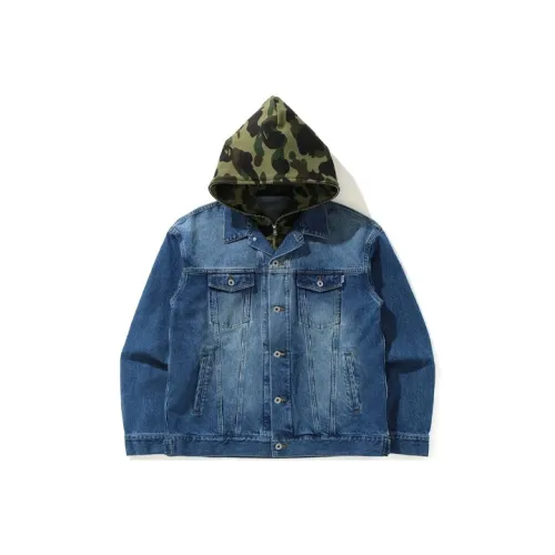 A BATHING APE Bape Denim Jackets Men Blue