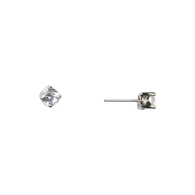 Givenchy Cubic Zircon Stud Earrings Women's Silver-2