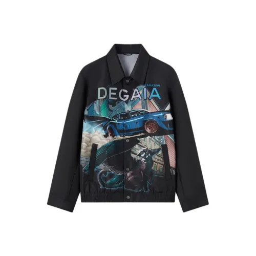 DEGAIA SS24 Jackets & Coats Men's Black Positioning Floral