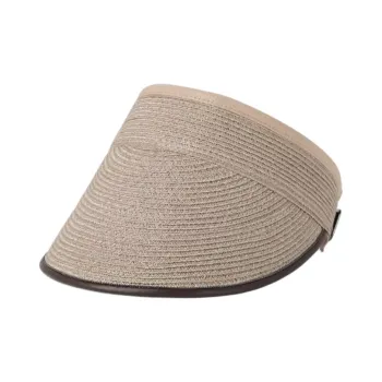 Brunello Cucinelli Calfskin, Brass, Linen Sun Protection Hats Women's Umber