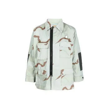 OAMC Camouflage Printed Zipped Shirt Jacket