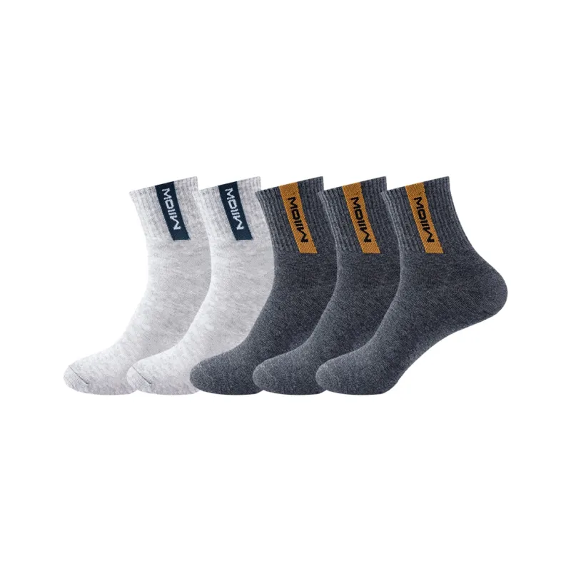 MIIOW Mid Calf Socks Men's 5 Pack-15