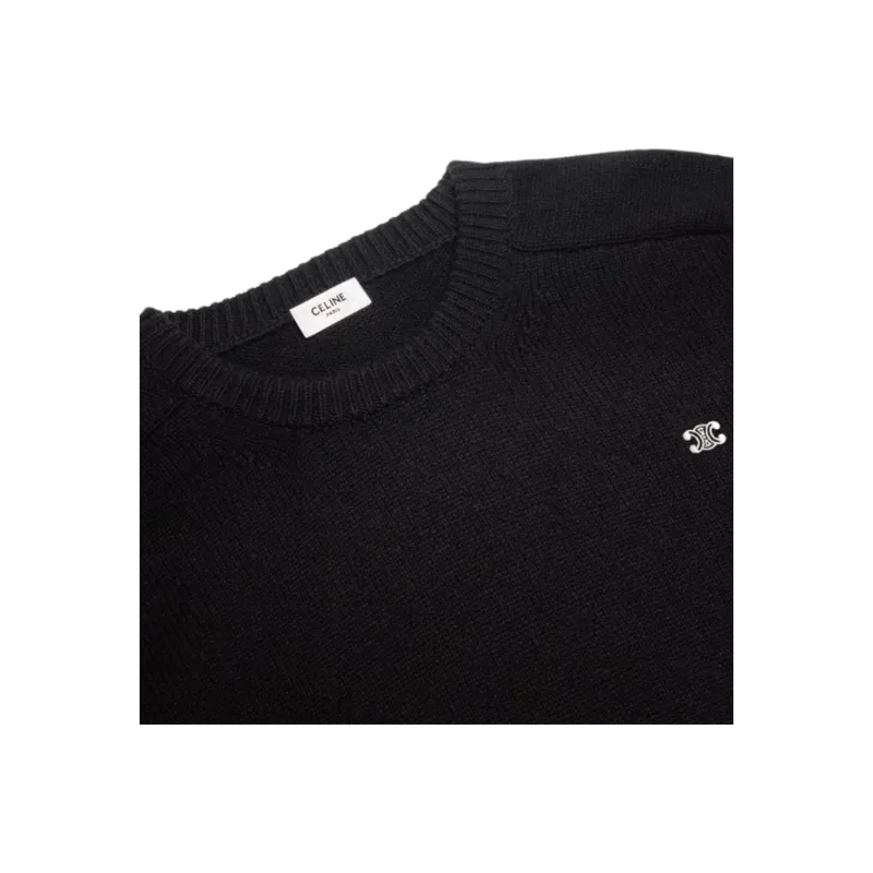 CELINE Triomphe Crew Neck Sweater In Wool And Cashmere-7