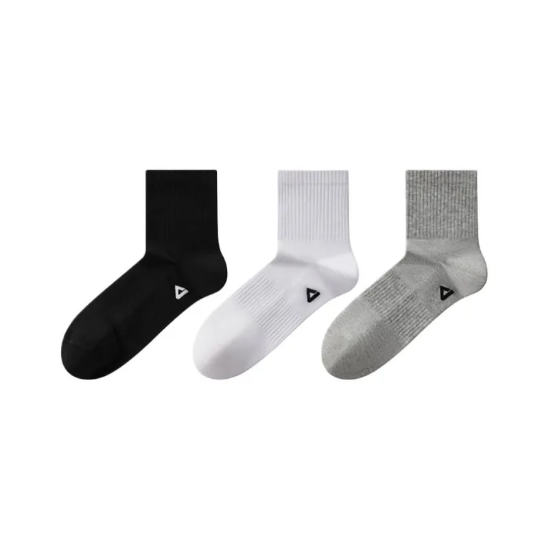 PEAK Mid Calf Socks Unisex White-4