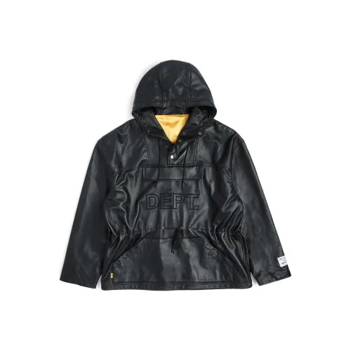 Gallery Dept. Logo-appliqué Leather Hooded Jacket