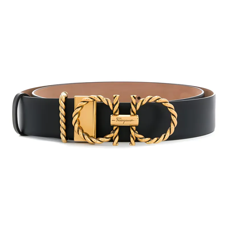 Ferragamo Leather Belts Women's Black-0