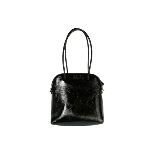 UMA WANG Calfskin Handbag Small Size Women's Black & Mustard