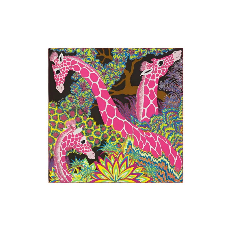 HERMES Silk Scarves Women's Pink-0