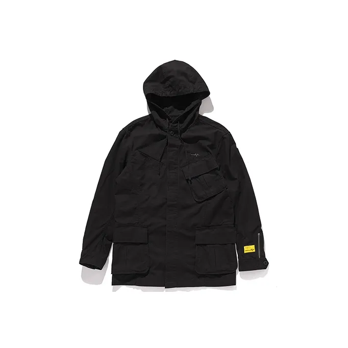 STAYREAL Autobiography Hooded Casual Trench Coat Unisex-3