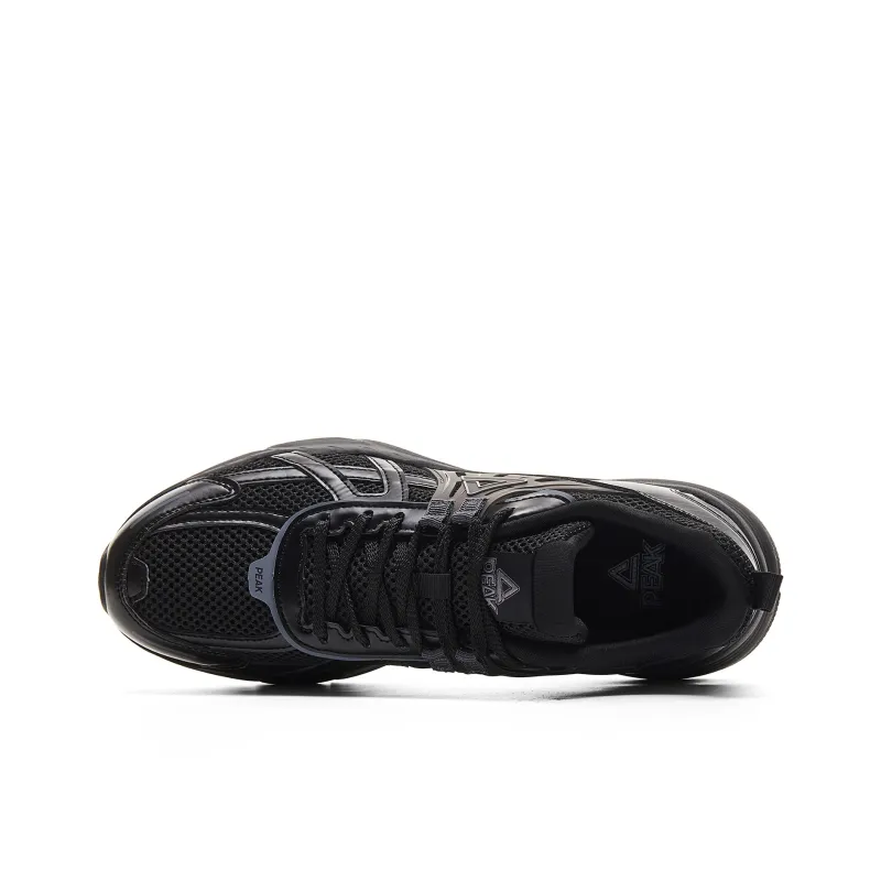 PEAK Cushioning, Slip Resistant, Abrasion Resistant, Rebound Low Top Casual Running Shoes Men's Black Paloma Gray-3