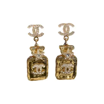 CHANEL Earrings Women's Orange
