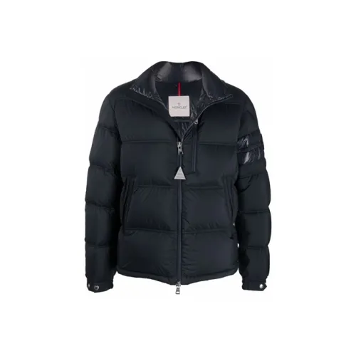 Moncler Delaume Full Zip Puffer Jacket With Stripe On Arm