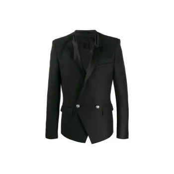 BALMAIN Satin Lapel Double breasted Blazer