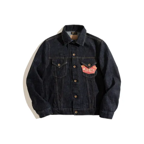 MADEN Denim Jackets Men Denim Blue