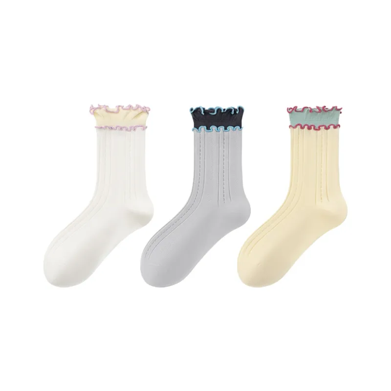 SHIWAJI Mid Calf Socks Women's Combo Set-4