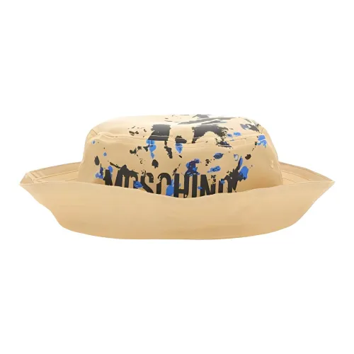 MOSCHINO Logo Printed Flat Crown Bucket Hat