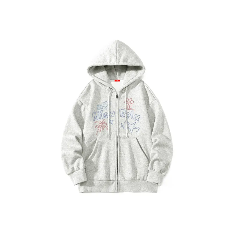 MIIOW Trend Party Series Sweatshirt Unisex Apricot-3