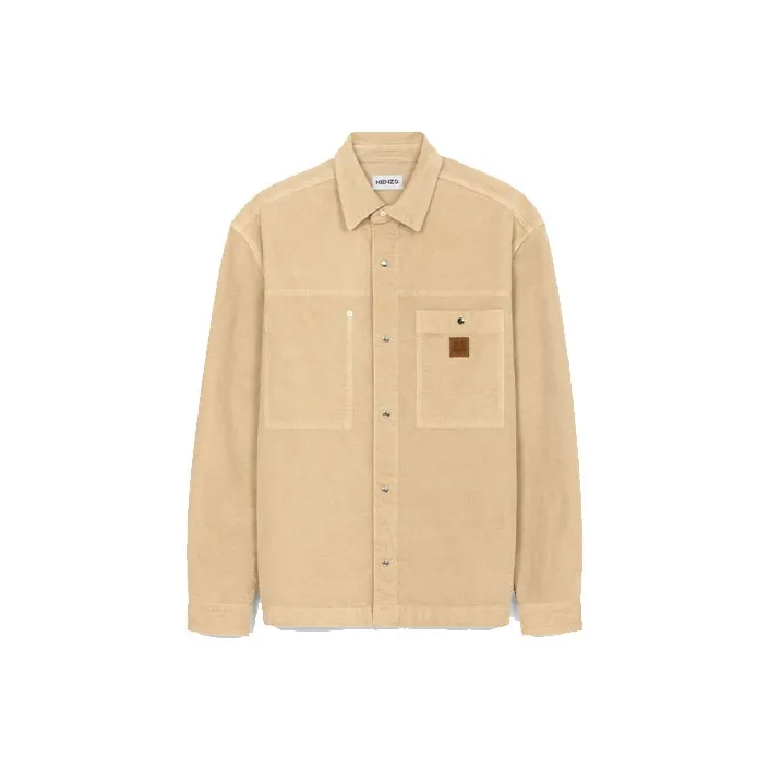 KENZO Logo patch Cotton Shirt-0