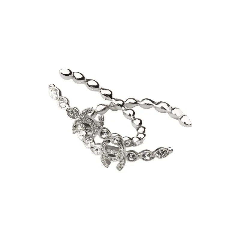 CHANEL Earrings Women's Silver-1
