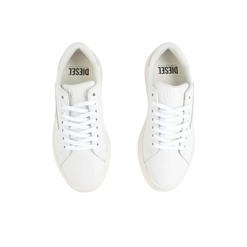 DIESEL S Athene Low Top Skateboard Shoes Women's White-4