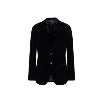 GIORGIO ARMANI Icon George Line Single breasted Stretch velvet Jacket