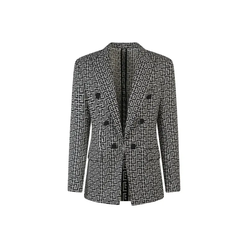 BALMAIN Business Suits Men Black/White-0