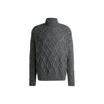 HUGO BOSS Relaxed Fit Cable Knit Jumper