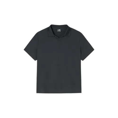 New Balance FROZENSEMI OVER FIT OPEN CARAT Polo Shirt Men's 60 Charcoal