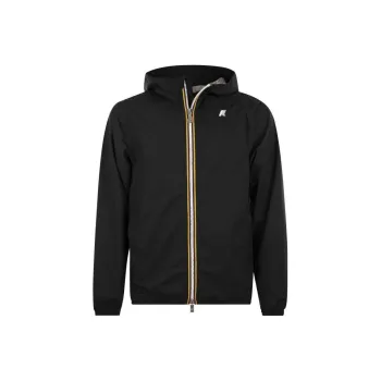 K WAY Logo Printed Hooded Zipped Jacket