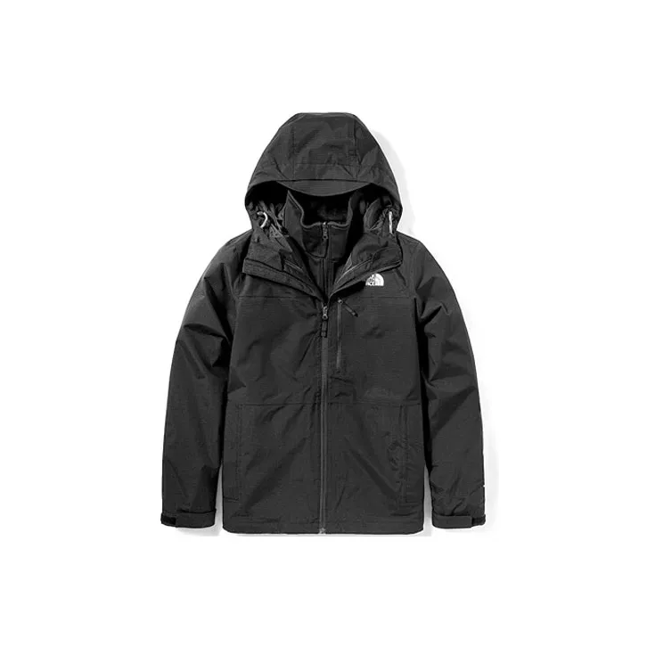 THE NORTH FACE Water Resistant Windproof Breathable Wear Resistant Warm Windbreaker Jacket Men's Black-0
