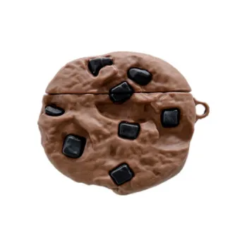 CHRROTA Compatibility With Apple AirPods 4 Silicone Cartoon Brown Cookie Headphone Cases