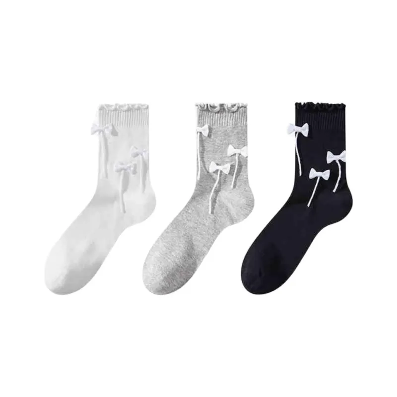 MADALLO Mid Calf Socks Women's 3 Pack-3
