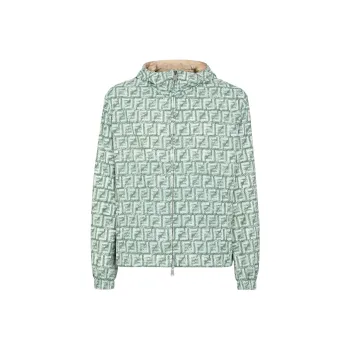 FENDI FF print Reversible Hooded Jacket